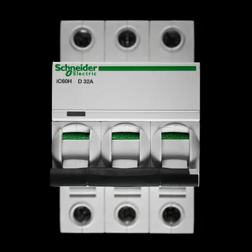 SCHNEIDER 32 AMP CURVE D 10kA TRIPLE POLE MCB CIRCUIT BREAKER A9F55332 IC60H