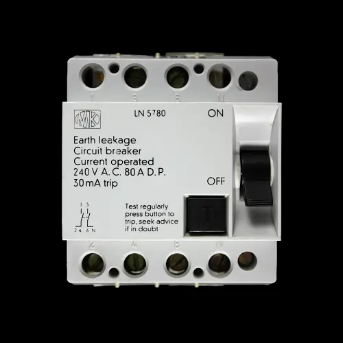 MK 80 AMP 30mA DOUBLE POLE ELCB LN 5780
