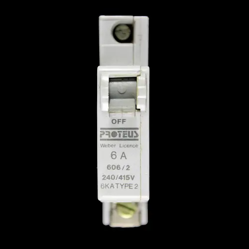 PROTEUS 6 AMP TYPE 2 6kA MCB CIRCUIT BREAKER 606/2