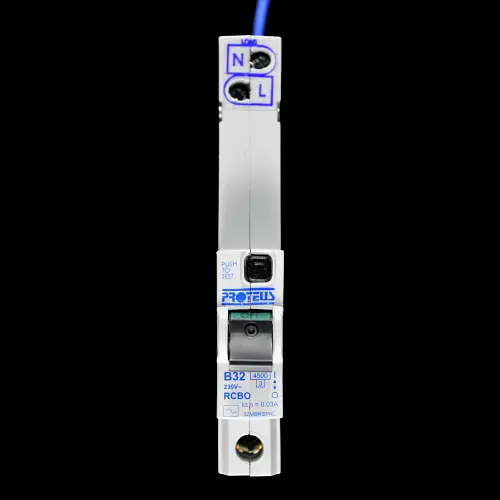 PROTEUS 32 AMP CURVE B 4.5kA 30mA RCBO TYPE AC 32MBRSPAC