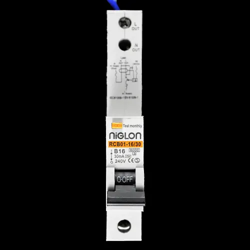 NIGLON 16 AMP CURVE B 6kA 30mA RCBO TYPE AC RCB01-16/30