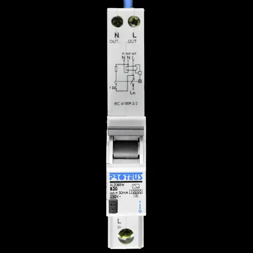 PROTEUS 20 AMP CURVE B 10kA 30mA RCBO TYPE AC XL20BRW