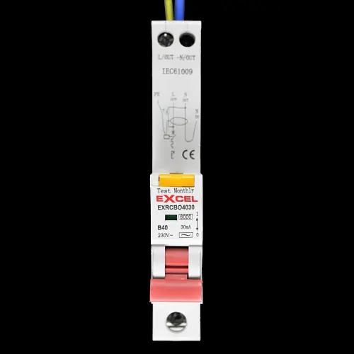 EXCEL 40 AMP CURVE B 6kA 30mA RCBO EXRCBO4030