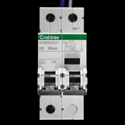 CRABTREE 6 AMP CURVE C 6kA 30mA DOUBLE POLE RCBO 6FSNR063/C EL