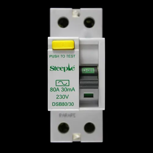 STEEPLE 80 AMP 30mA DOUBLE POLE RCD TYPE AC DSB80/30