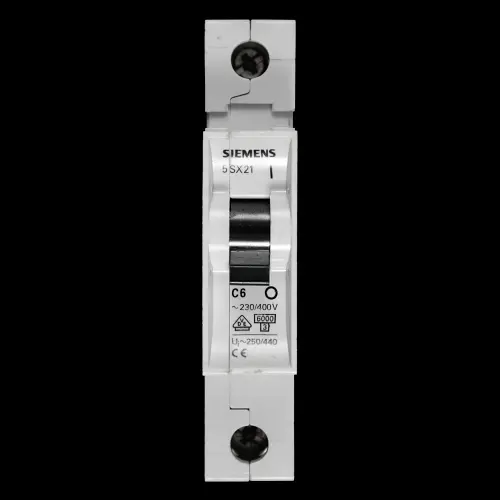 SIEMENS 6 AMP CURVE C 6kA MCB CIRCUIT BREAKER 5SX21 5SX2