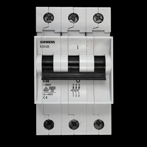 SIEMENS 32 AMP CURVE C 6kA TRIPLE POLE MCB CIRCUIT BREAKER 5SX23 5SX2