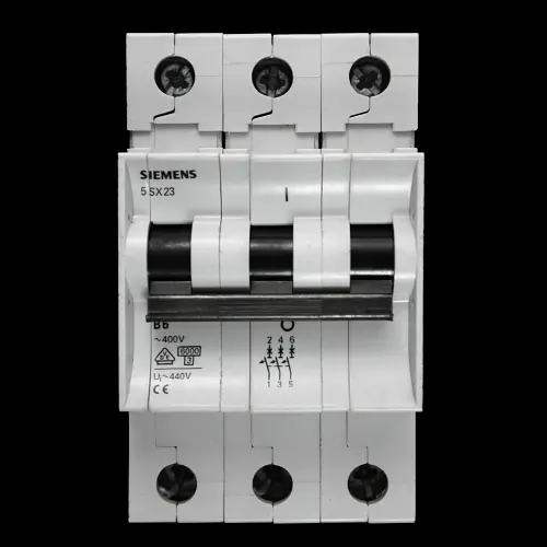 SIEMENS 6 AMP CURVE B 6kA TRIPLE POLE MCB CIRCUIT BREAKER 5SX23 5SX2