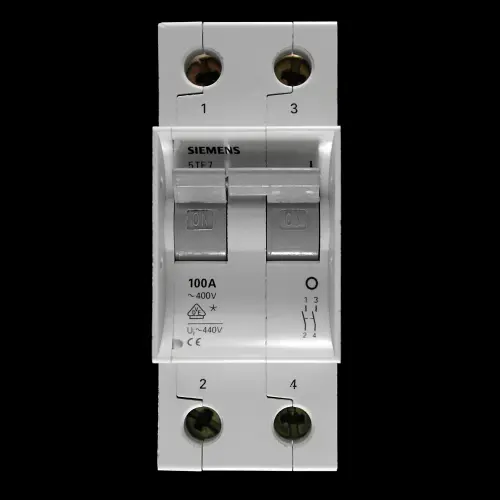 SIEMENS 100 AMP DOUBLE POLE MAIN SWITCH DISCONNECTOR 5TE7