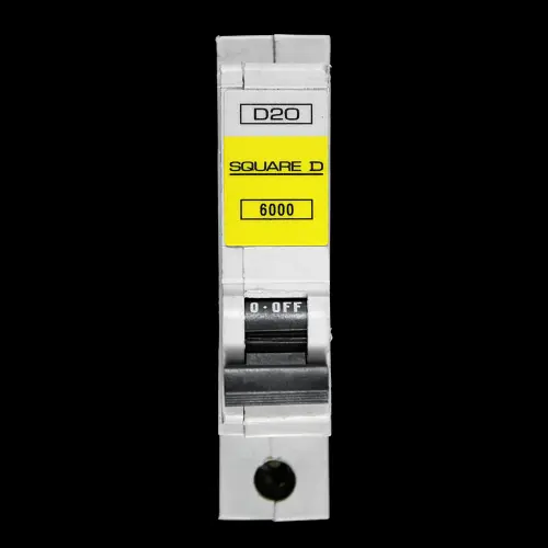 SQUARE D 20 AMP CURVE D 6kA MCB CIRCUIT BREAKER QOE 6000