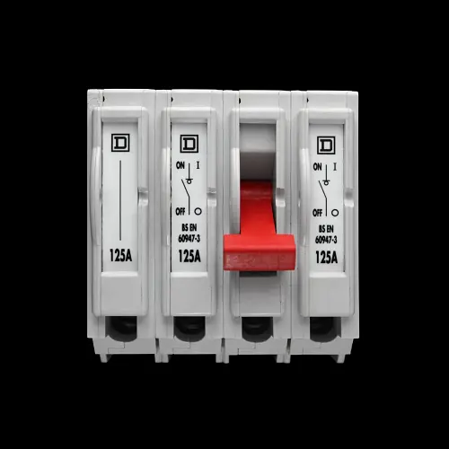 SQUARE D 125 AMP FOUR POLE MAIN SWITCH DISCONNECTOR QO4100MN