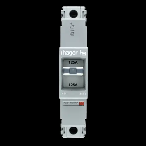 HAGER 125 AMP 18kA MCCB 313593 HDA123Z1 X160