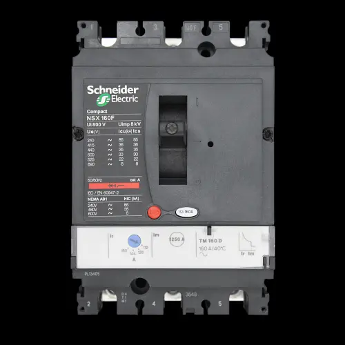 SCHNEIDER 160 AMP 36kA TRIPLE POLE MCCB NSX160F TM160D