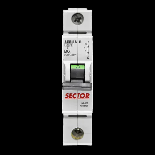 SECTOR 6 AMP CURVE B 6kA MCB CIRCUIT BREAKER SERIES E SE6B 648112