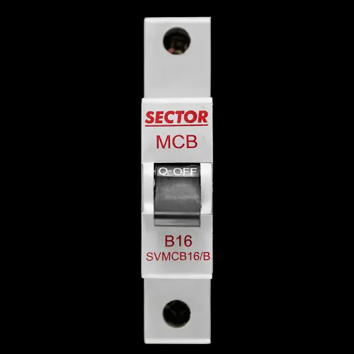SECTOR 16 AMP CURVE B 6kA MCB CIRCUIT BREAKER SVMCB16/B RED