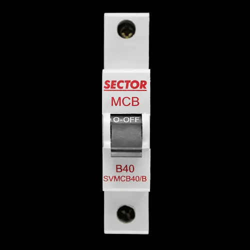SECTOR 40 AMP CURVE B 6kA MCB CIRCUIT BREAKER SVMCB40/B RED