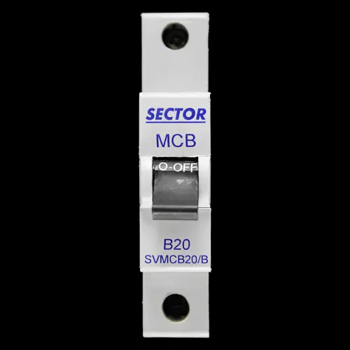 SECTOR B 20 MCB 6kA CIRCUIT BREAKER SVMCB20/B BLUE