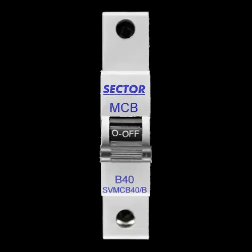 SECTOR 40 AMP CURVE B 6kA MCB CIRCUIT BREAKER SVMCB40/B BR