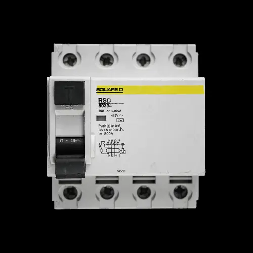 SQUARE D 80 AMP 30mA FOUR POLE RCCB RCD TYPE AC RSD 80304