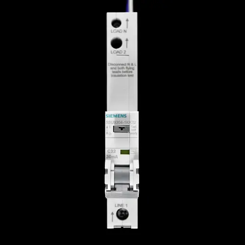 SIEMENS 32 AMP CURVE C 10kA 30mA RCBO TYPE AC 5SU9304-1KK32