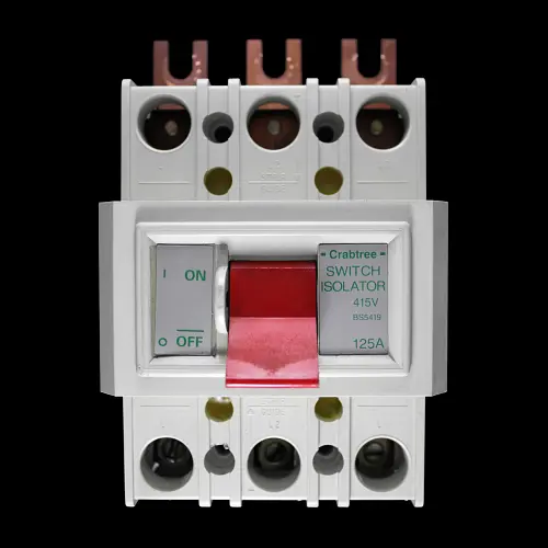 CRABTREE 125 AMP TRIPLE POLE MAIN SWITCH DISCONNECTOR ISOLATOR POLESTAR