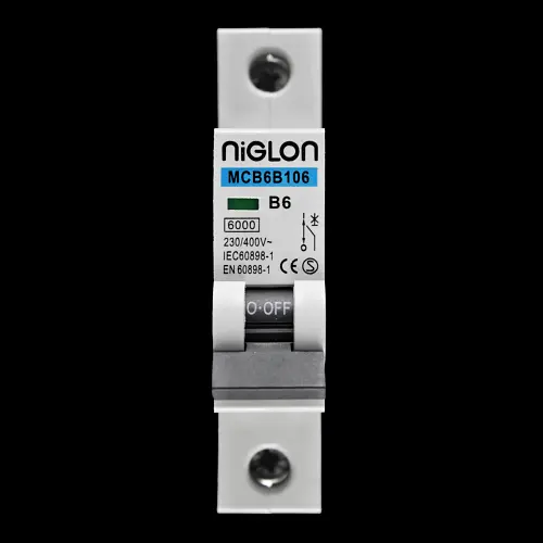NIGLON 6 AMP CURVE B 6kA MCB CIRCUIT BREAKER MCB6B106 B