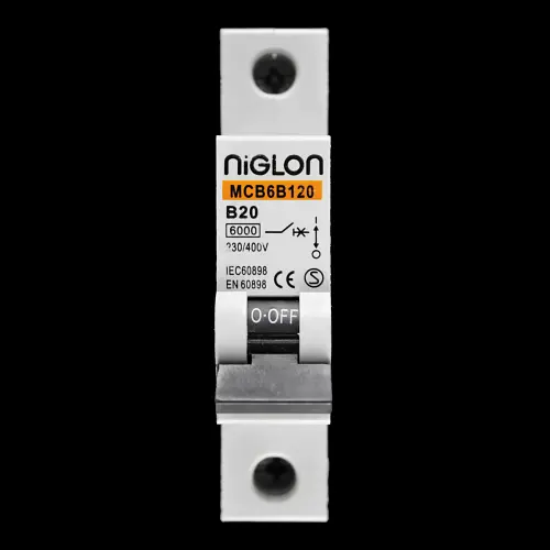 NIGLON 20 AMP CURVE B 6kA MCB CIRCUIT BREAKER MCB6B120