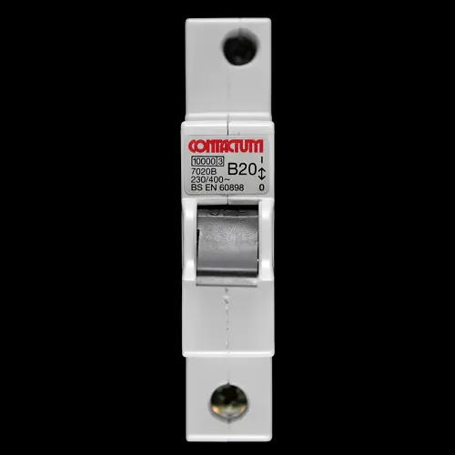 CONTACTUM 20 AMP CURVE B 10kA MCB CIRCUIT BREAKER 7020B