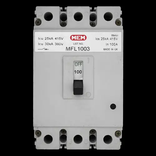 MEM 100 MCCB TRIPLE POLE 25kA MFL1003 GREY