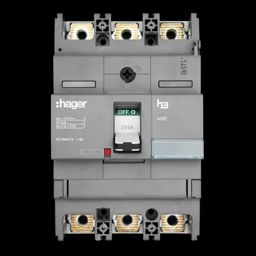 HAGER 250 AMP TRIPLE POLE TRIP FREE SWITCH X250 313679 HCB250H