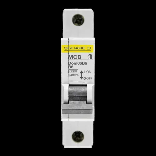 SQUARE D 6 AMP CURVE B 6kA MCB CIRCUIT BREAKER DOMAE DOM06B6
