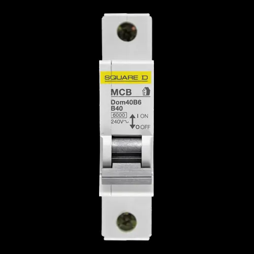 SQUARE D 40 AMP CURVE B 6kA MCB CIRCUIT BREAKER DOMAE DOM40B6