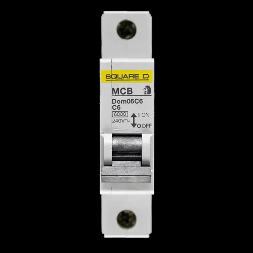 SQUARE D 6 AMP CURVE C 6kA MCB CIRCUIT BREAKER DOMAE DOM06C6