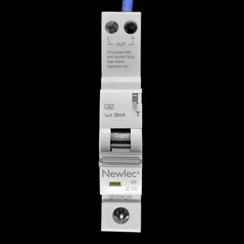 NEWLEC 20 AMP CURVE C 6kA 30mA RCBO TYPE A NLRCBC2030C COMPACT