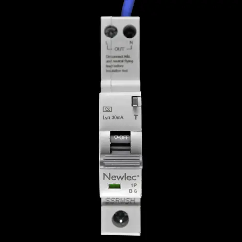 NEWLEC 6 AMP CURVE B 6kA 30mA RCBO TYPE A NLRCBC0630B COMPACT