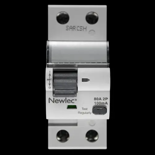 NEWLEC 80 AMP 100mA DOUBLE POLE RCD NLRCD80100A