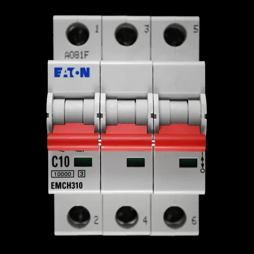 EATON 10 AMP CURVE C 10kA TRIPLE POLE MCB CIRCUIT BREAKER EMCH310