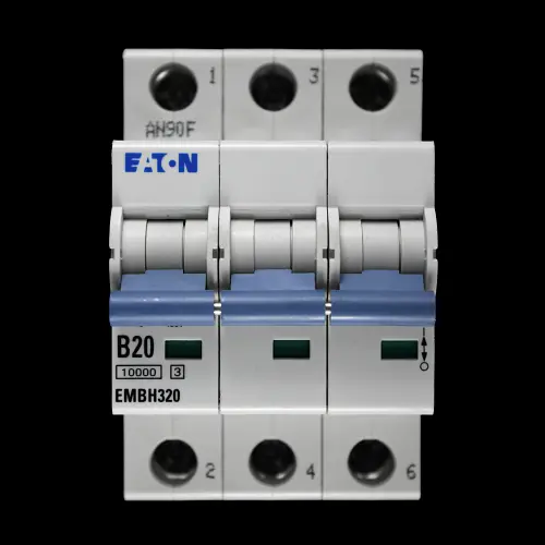 EATON 20 AMP CURVE B 10kA TRIPLE POLE MCB CIRCUIT BREAKER EMBH320