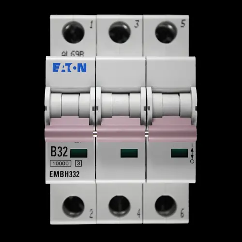 EATON 32 AMP CURVE B 10kA TRIPLE POLE MCB CIRCUIT BREAKER EMBH332