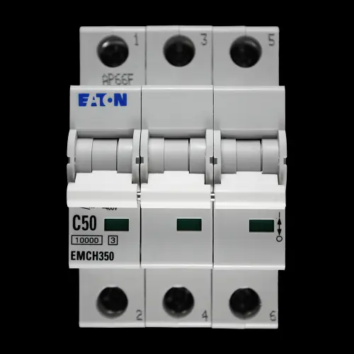 EATON 50 AMP CURVE C 10kA TRIPLE POLE MCB CIRCUIT BREAKER EMCH350