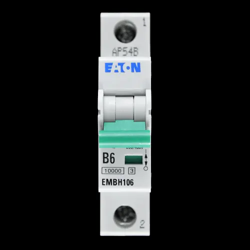 EATON 6 AMP CURVE B 10kA MCB CIRCUIT BREAKER EMBH106
