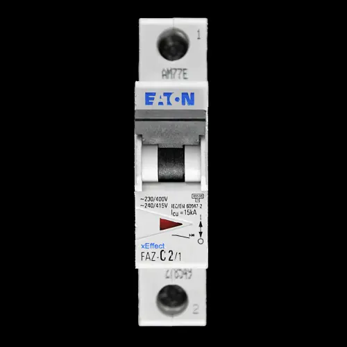 EATON 2 AMP CURVE C 10kA MCB CIRCUIT BREAKER XEFFECT FAZ-C2/1