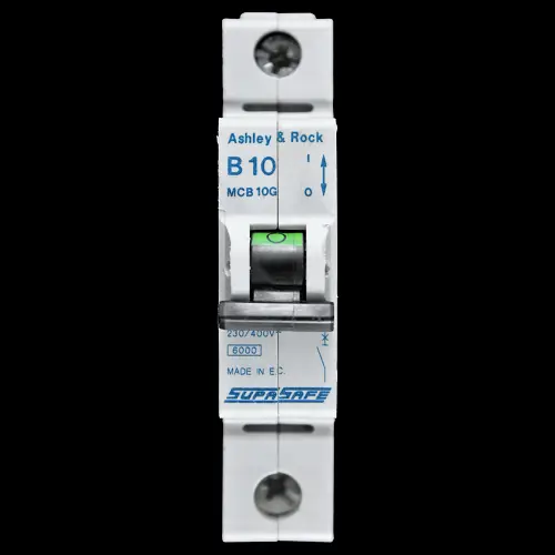 ASHLEY & ROCK 10 AMP CURVE B 6kA MCB CIRCUIT BREAKER MCB10G SUPASAFE