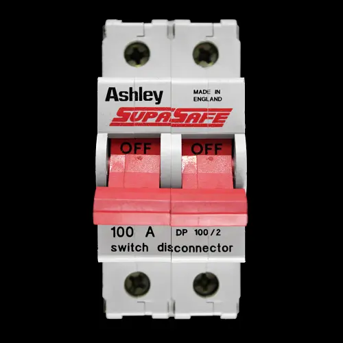 ASHLEY 100 AMP DOUBLE POLE MAIN SWITCH DISCONNECTOR SUPASAFE DP100/2