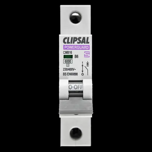 CLIPSAL 6 AMP CURVE B 6kA MCB CIRCUIT BREAKER CMB16 PCB6B16G POWERGUARD