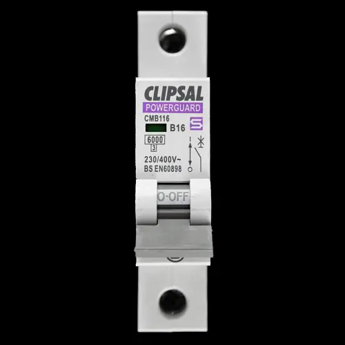 CLIPSAL 16 AMP CURVE B 6kA MCB CIRCUIT BREAKER CMB116 PCB6B116G POWERGUARD