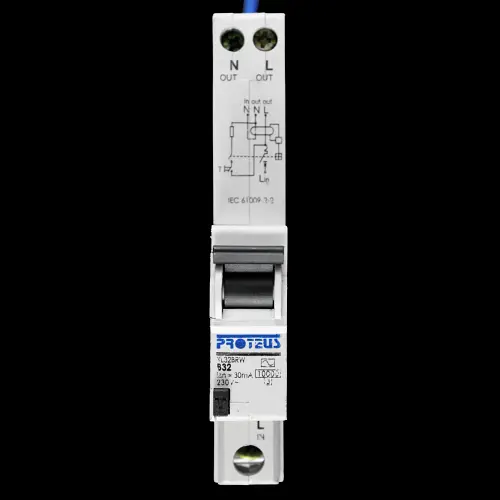 PROTEUS 32 AMP CURVE B 10kA 30mA RCBO TYPE AC XL32BRW