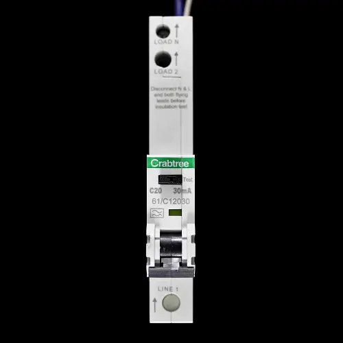 CRABTREE 20 AMP CURVE C 6kA 30mA RCBO TYPE A 61/C12030 STARBREAKER WC