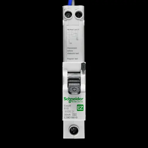 SCHNEIDER 10 AMP CURVE B 6kA 30mA RCBO TYPE A EZ9D16810 EASY9