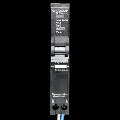 SCHNEIDER 16 AMP CURVE C 10kA 30mA RCBO QOVS QO116C10RCBO30F
